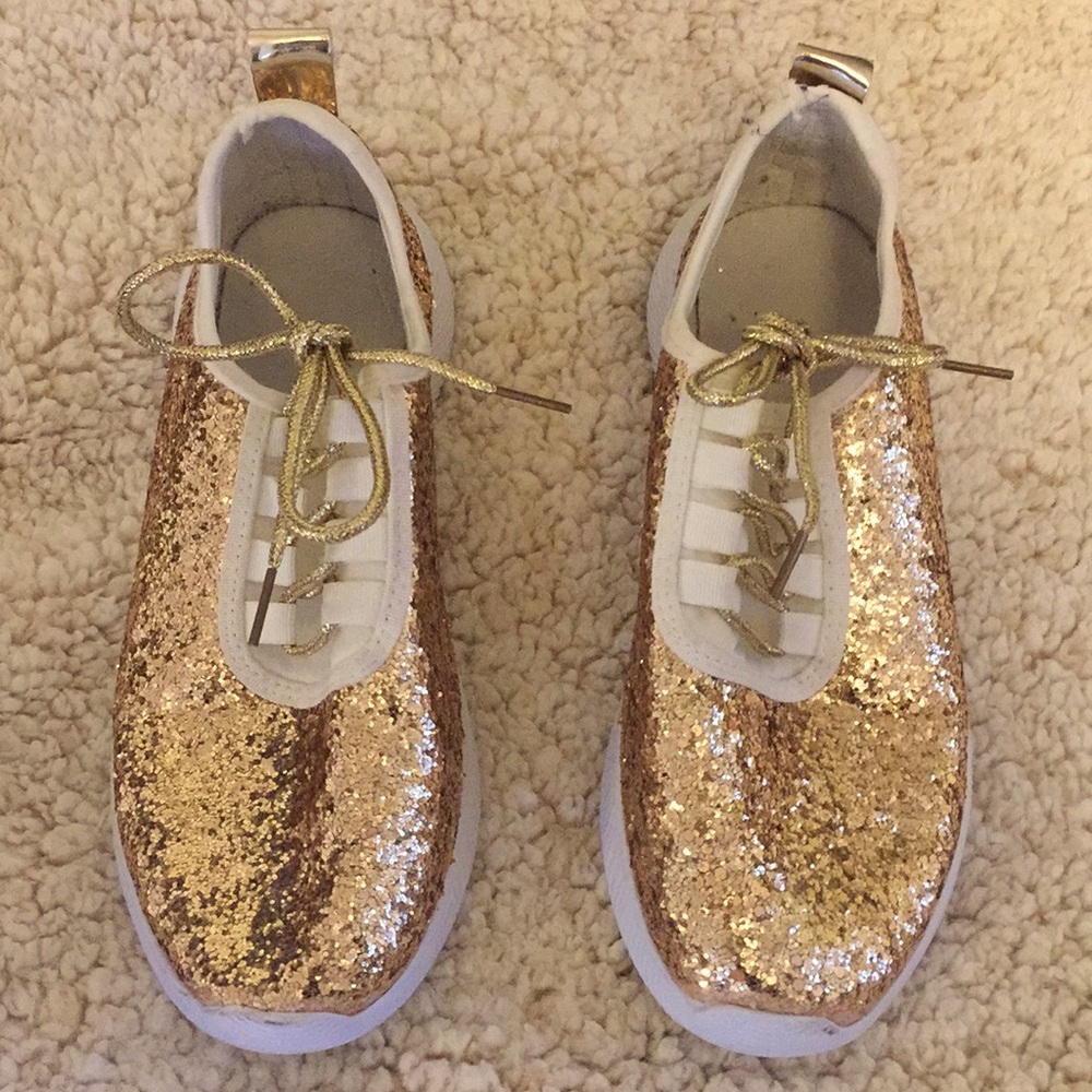 Gold shoes